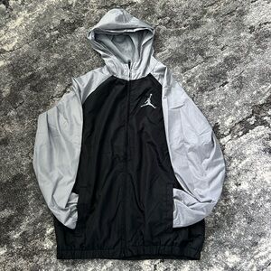 Jordan Big Boy Black and Gray Windbreaker Jacket